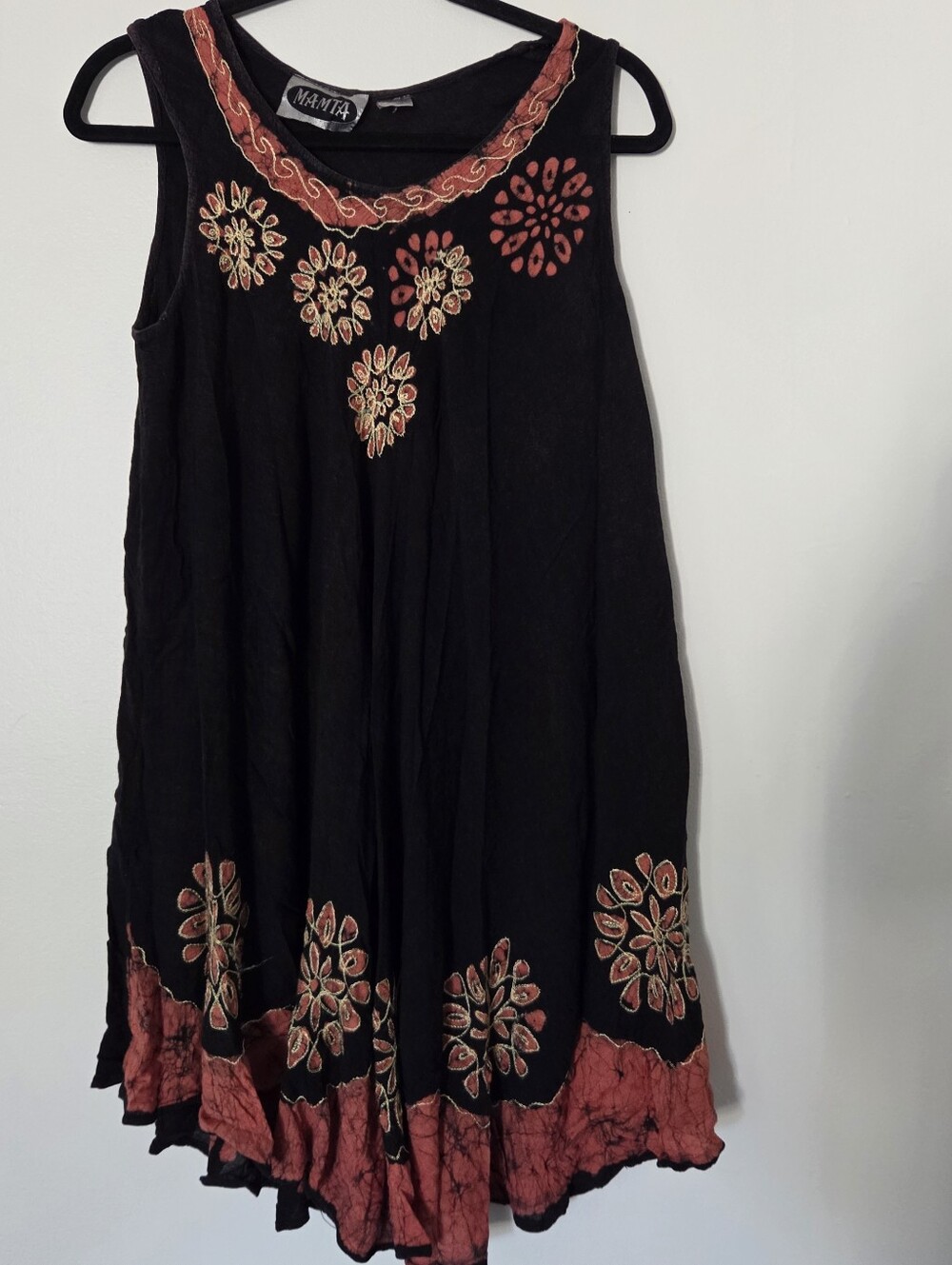 Mamta Boho Embroidered Dress- One Size